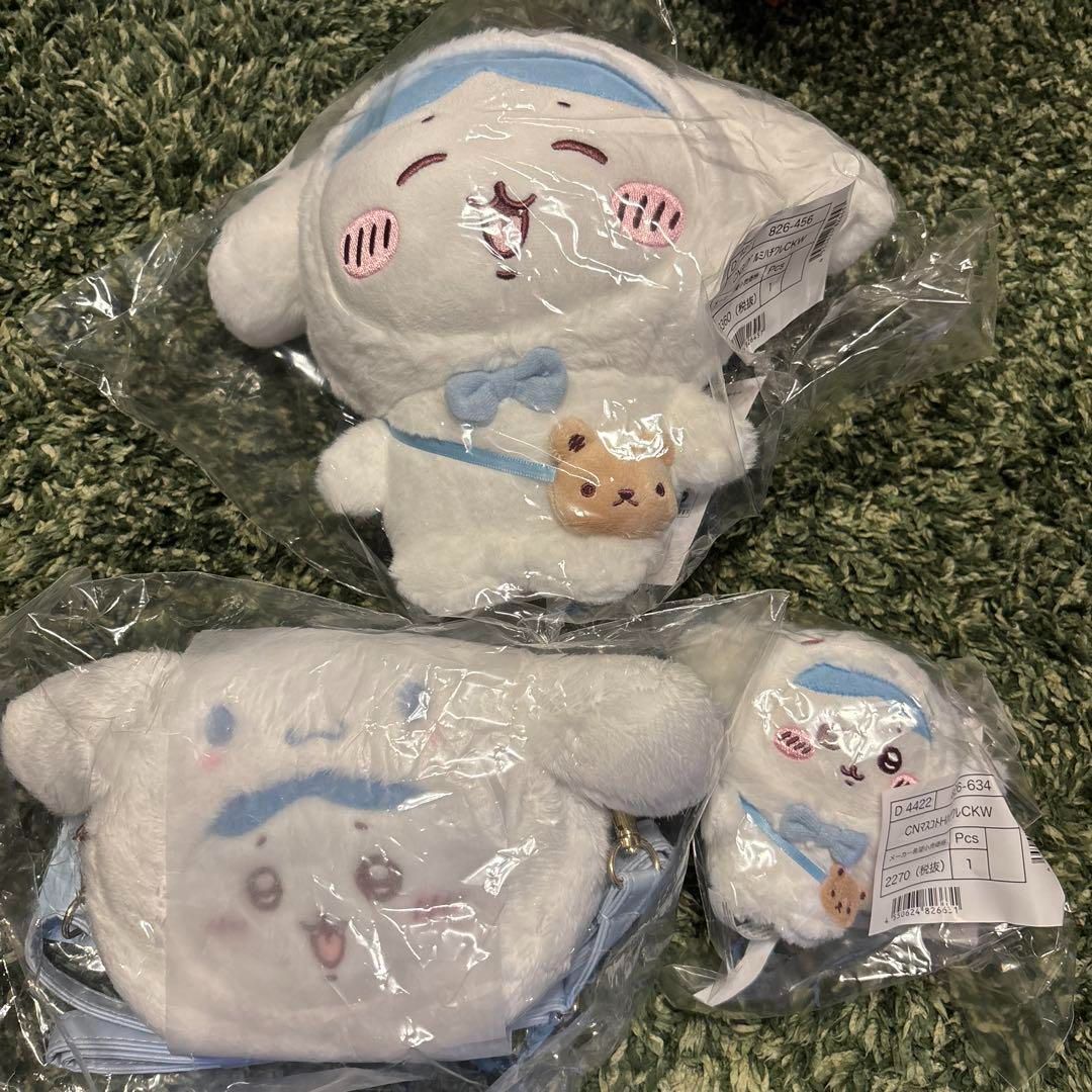 新品未開封　sanrio chiikawa ハチワレ　シナモロール　3点セット 新品 ちいかわ サンリオ ハチワレ シナモロール 3点セット 未