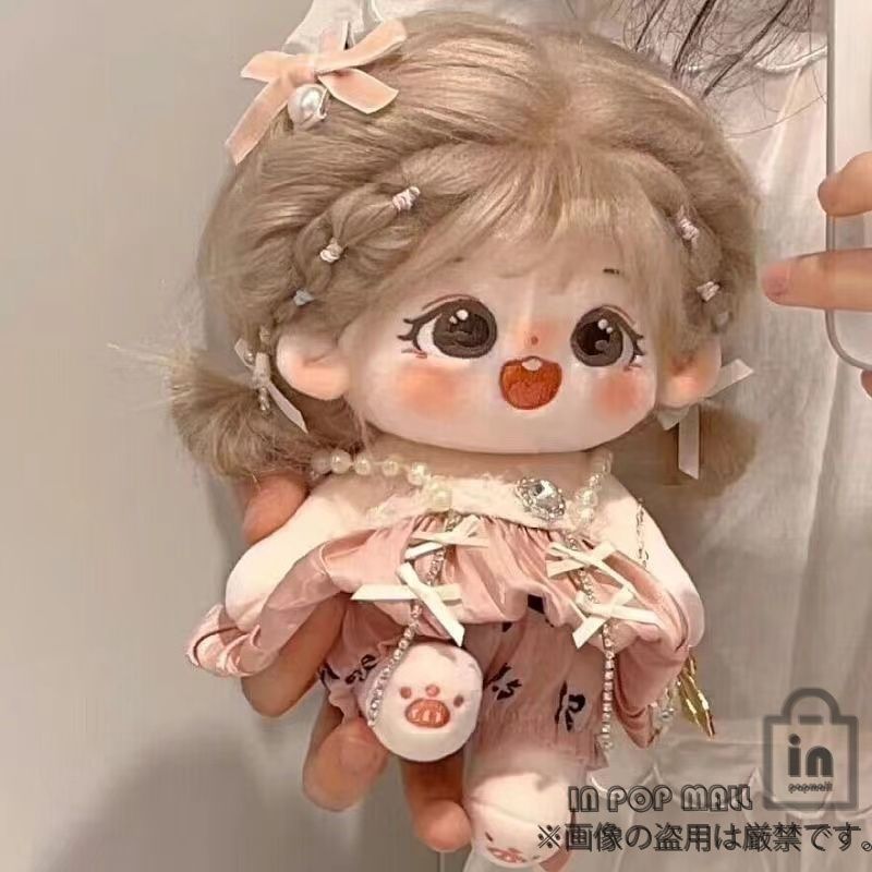 20cm 綿花の人形 コットンドール  服 ぬいぐるみ 服かわいい男の子 女の子 着せ替え人形 日常服人形 おもちゃ プレゼント コスチューム パリ風 ピンクスカート セット