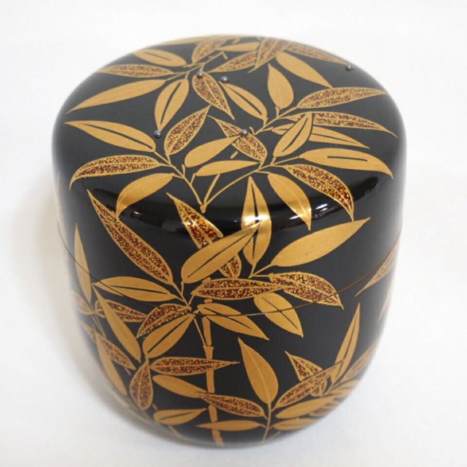 堀内宗完（兼中斎）宗匠箱】蒔絵師 西條一斎作 露笹蒔絵 大棗 箱