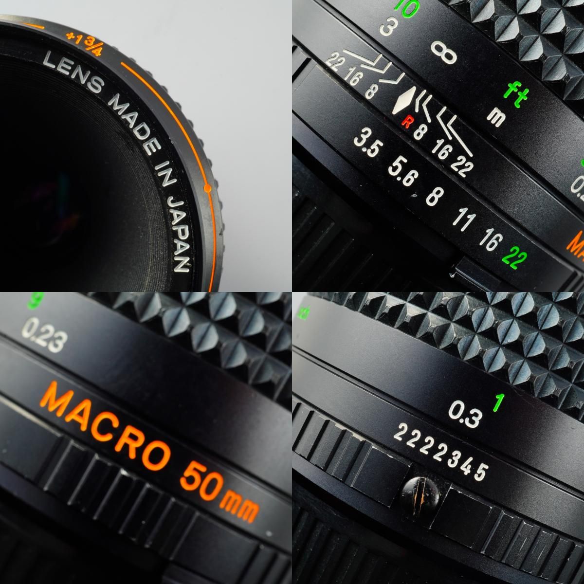 MINOLTA ミノルタ MD MACRO ROKKOR 50mm F/3.5 単焦点レンズ 【公式通販】