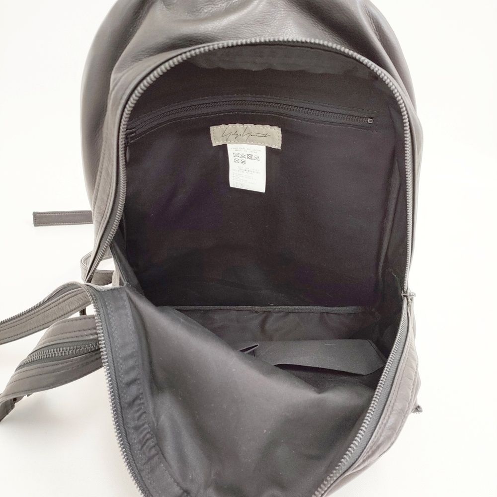 【Yohji Yamamoto】激レア 牛革 レザーリュック Yohji Yamamoto レザーバックパック 牛革 リュック リュック