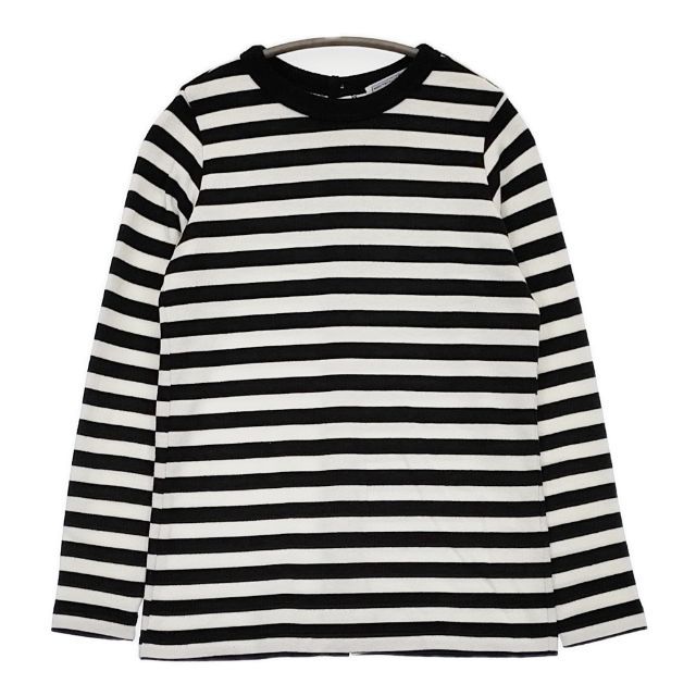 R&D.M.Co- ボーダー バックボタン 長袖Tシャツ カットソー ロン
