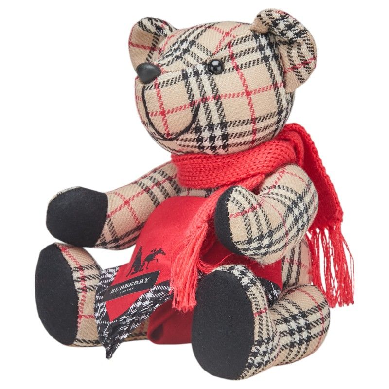 BURBERRY - 美品 バーバリー ノバチェック テディベア クマ ぬいぐるみ コットン レディース BURBERRY 【1-0220756】 バーバリー ノバチェック テディベア クマ ベージュ コットン