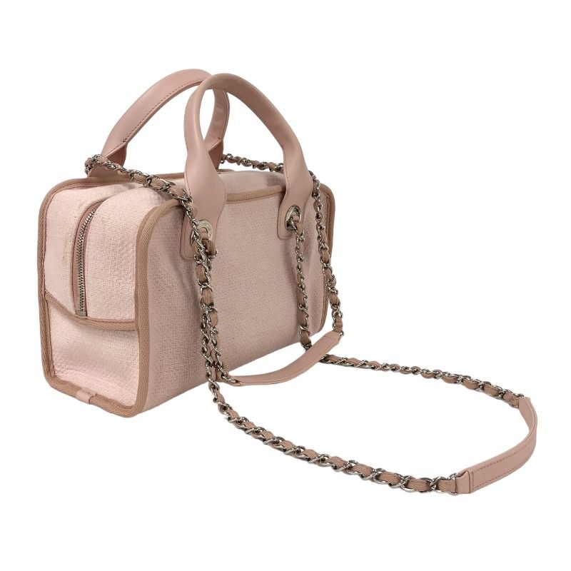 シャネル CHANEL ドーヴィル ボーリングバッグ A92750 ピンク シルバー 