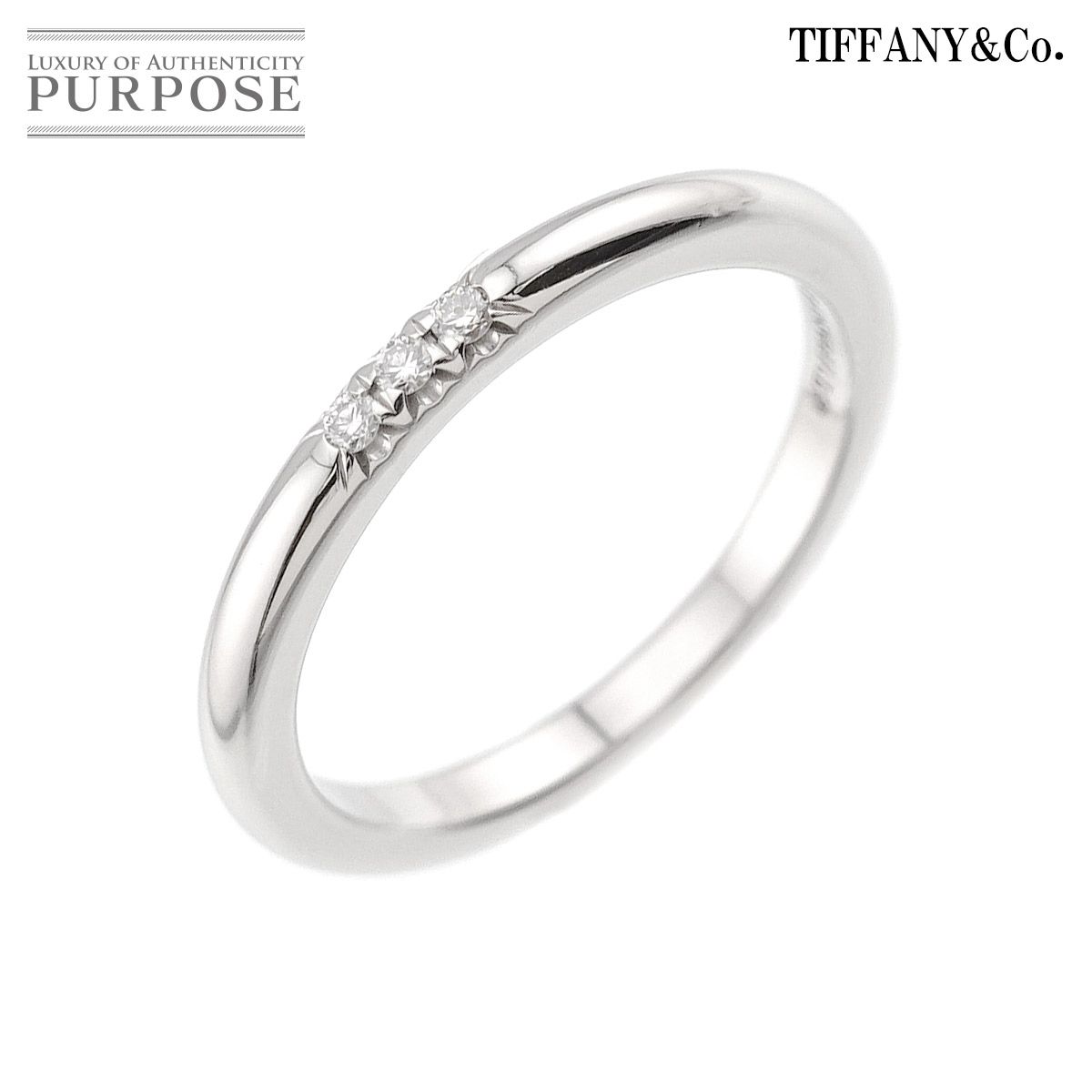 ティファニー TIFFANY&Co. フォーエバー 7.5号 リング ダイヤ 幅2mm Pt 