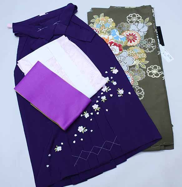 二尺袖 着物 袴フルセット From KYOTO 袴変更可能 NO23898
