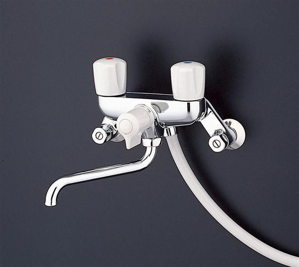  TOTO トートー TMS 20 C 浴室 壁付2ハンドル混合水栓 一時止水付 スプレー D 1885 浴室 浴槽 洗面所 住宅設備