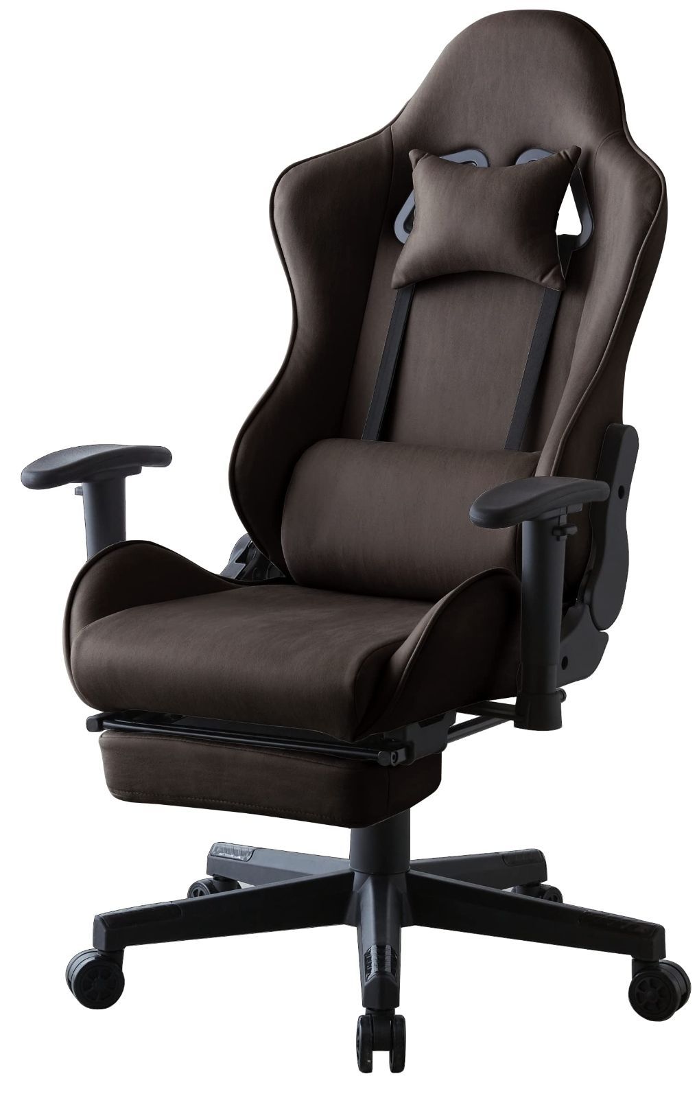 数量 オフィスチェア パソコンチェア レザーファブリック デスクチェア ゲーミングチェア フットレスト ランバーサポート レブリス ハイバック calmzen ダークブラウン SAKODA SGC-LFODBR