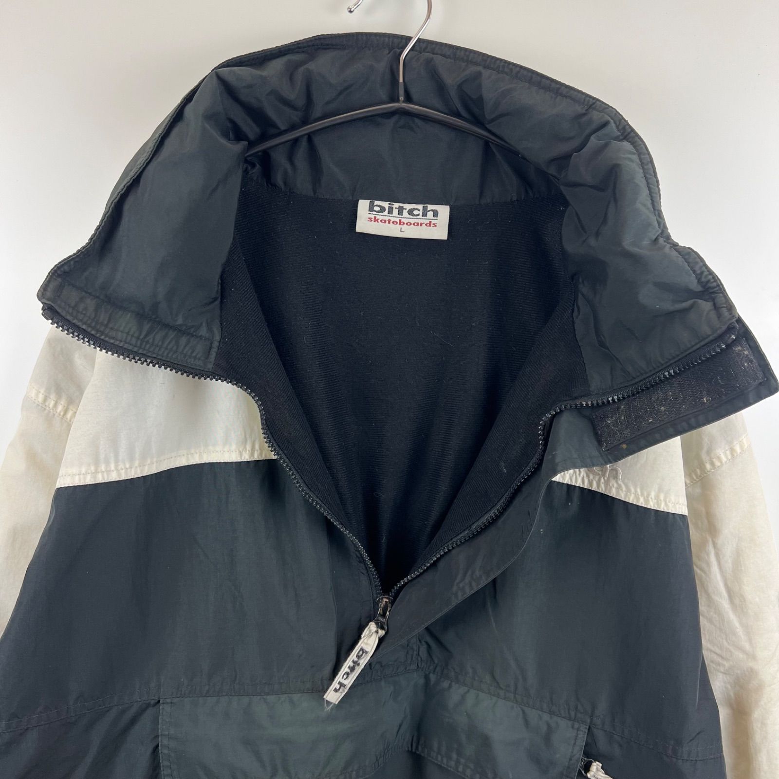 bitch skateboards ナイロンジャケット Lサイズ ホワイト BITCH SKATEBOARDS 00s anorak nylon jacket L ビッチスケートボード