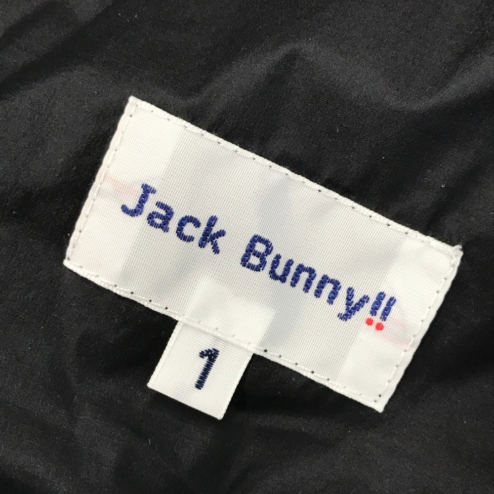 サイズ：1 JACK BUNNY ジャックバニー  ナイロンジップパーカー  ブラック系 [240101427603] ゴルフウェア レディース ストスト サイズ：1 JACK BUNNY ジャックバニー ナイロンジップパーカー