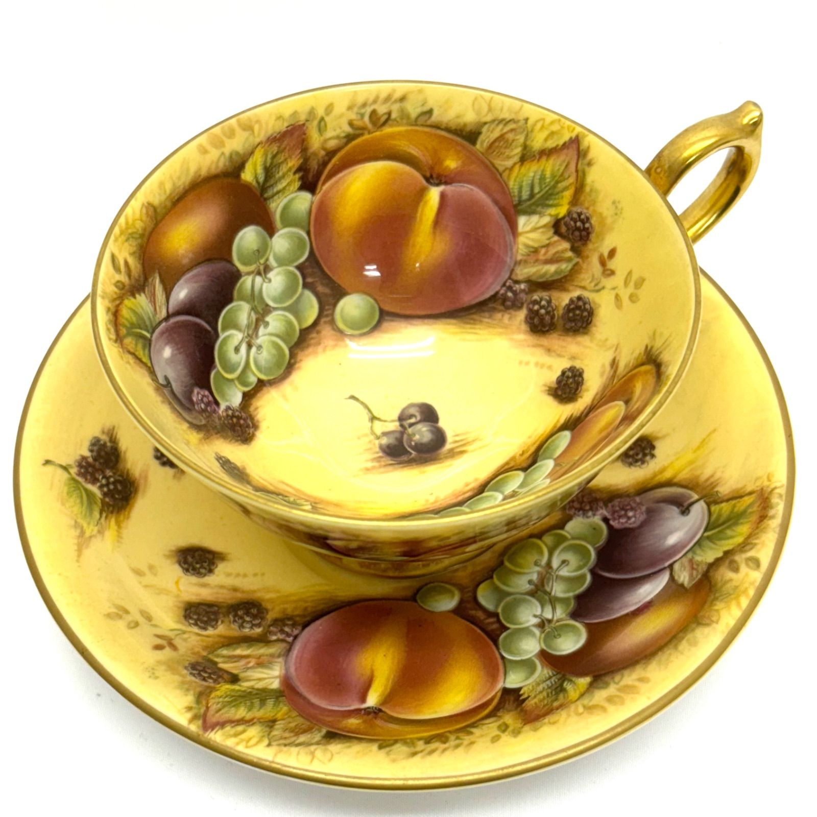 希少品！エインズレイ オーチャード・ゴールド トリンケットボックス 小物入れ 希少品！エインズレイ オーチャード・ゴールド トリンケットボックス