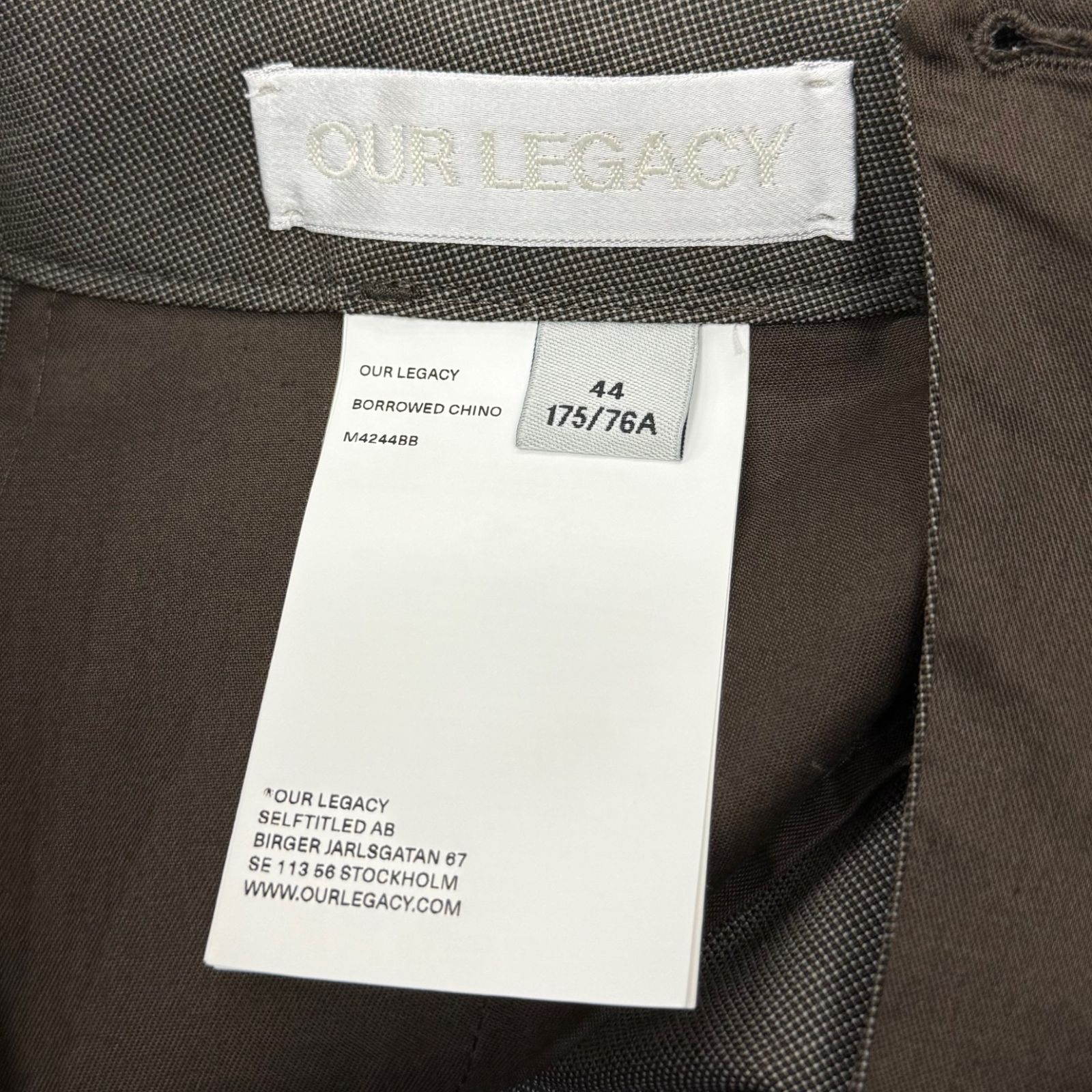 参考上代75900円 未使用品 OUR LEGACY BORROWED CHINO / GREY ATOM 