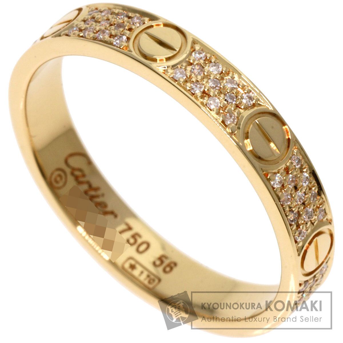 CARTIER カルティエ ミニラブリング アフター ダイヤモンド 56 リング 指輪 K18YG レディース