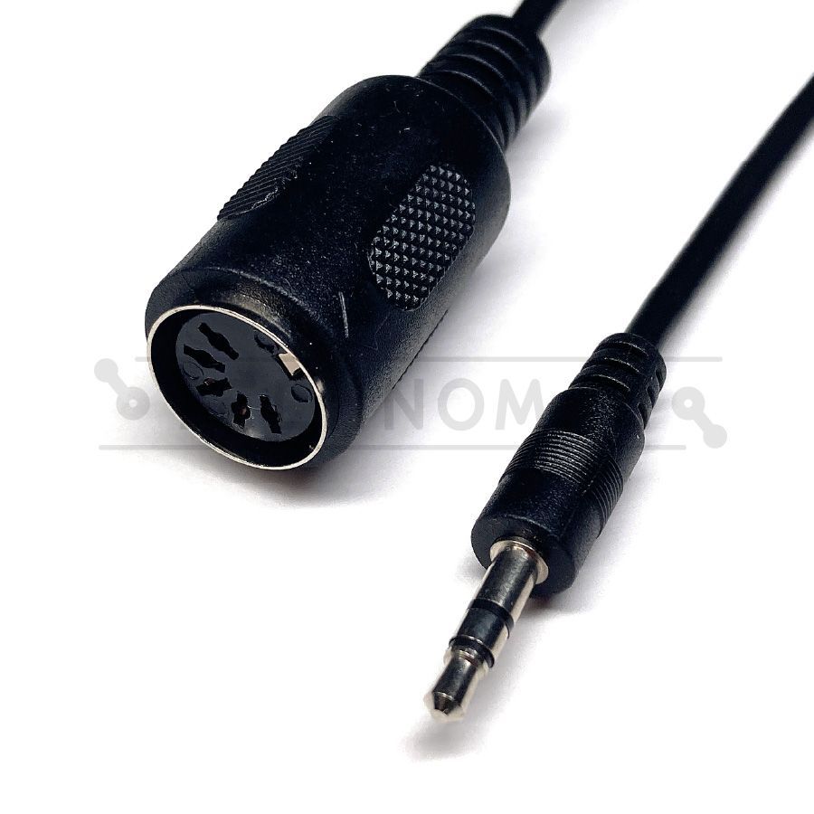 2本セット】TRS MIDI 変換ケーブル 黒【Type A / B】15cm オス-メス