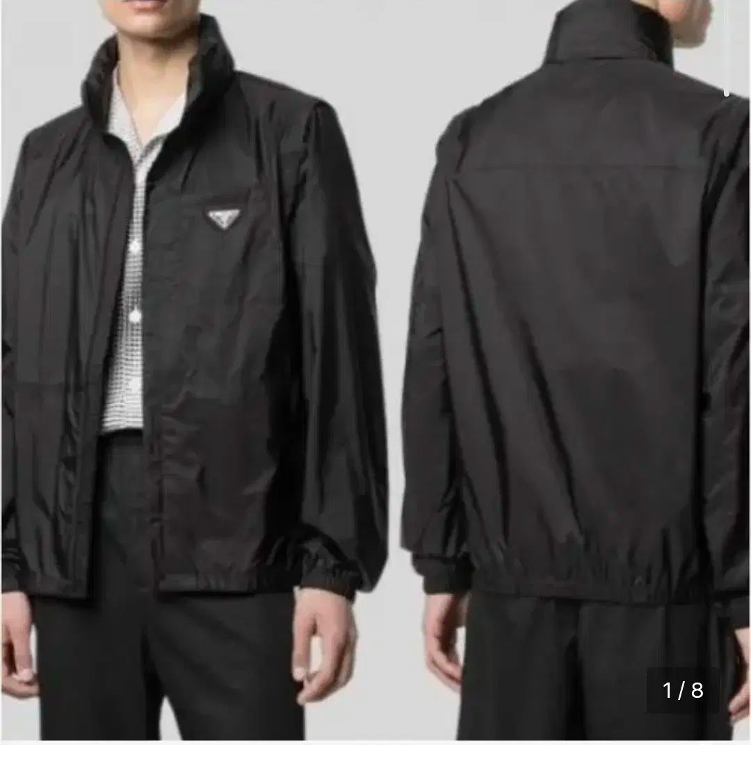 PRADA プラダ MA-1 ナイロンジャケット トライアングルロゴ ブラック PRADA - M10692 プラダ ナイロン トライアングル ロゴ ショート