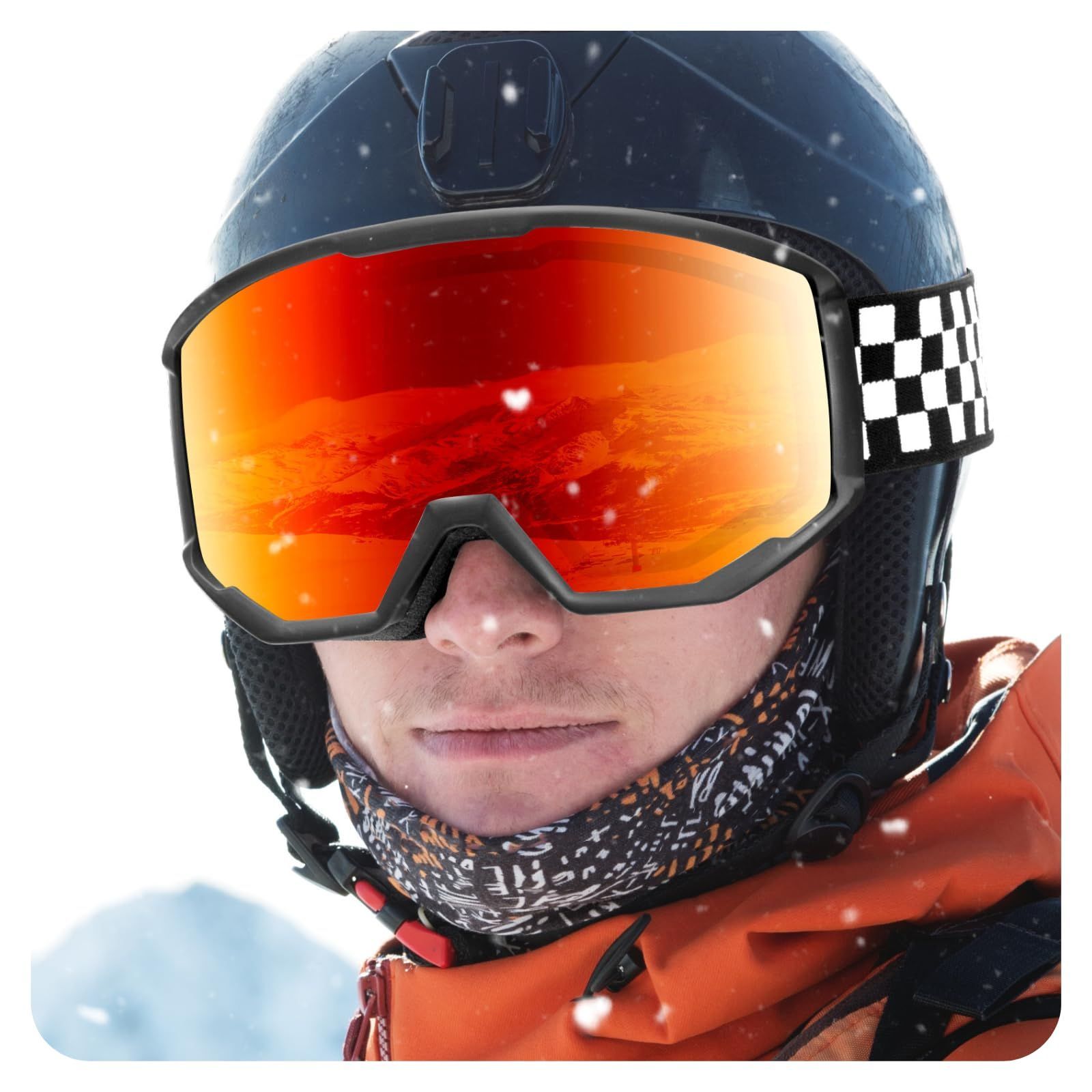 【在庫処分】冬山登山/サバゲー/バイク 男女兼用 サイズ調整可 レディースに適用スノースポーツ用ゴーグル メンズ ゴーグル ゴーグル ゴーグル スキー 曇り止め 防紫外線･耐衝撃性･耐熱