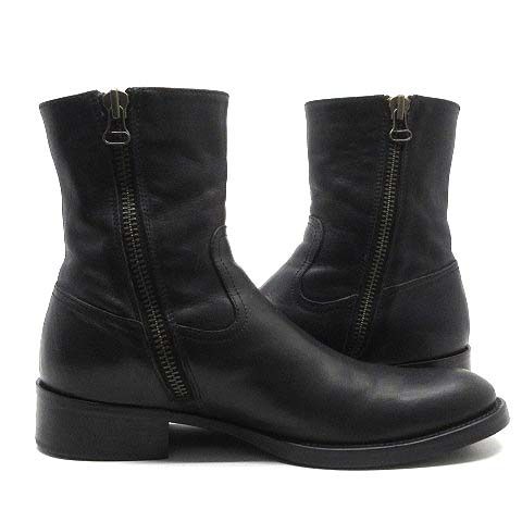 ブッテロ BUTTERO レザー サイドジップ ブーツ B825 ブラック 黒 39.5