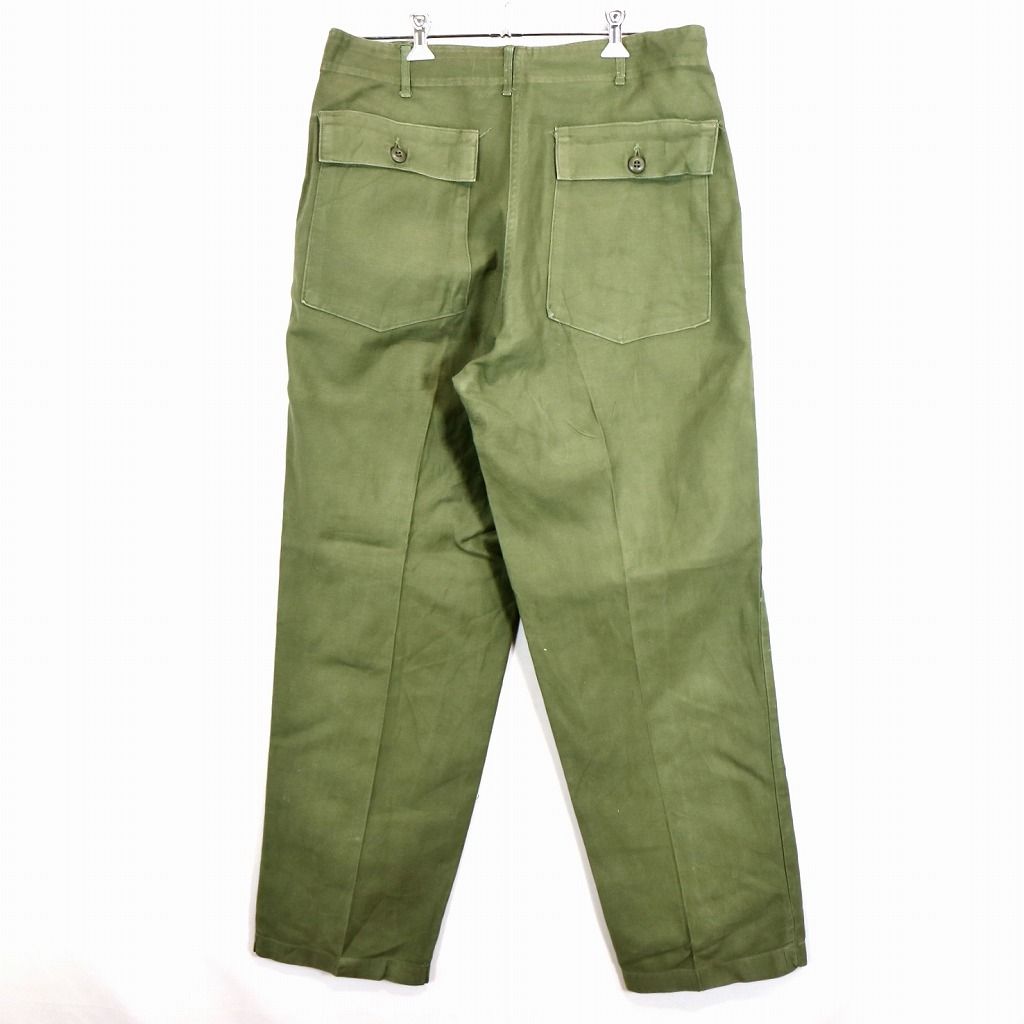 古着 60’s USベイカーパンツ 34 x 31 OG-107 TYPE1 60s US ARMY ベイカーパンツ OG107 COTTON TROUTHERS 60年代