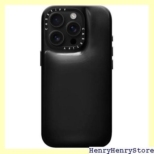 CASETiFY ピロー iPhone 16 Pro ケース 耐水性のある素材 トレンドのY2Kスタイル - ファントム ブラック 1964