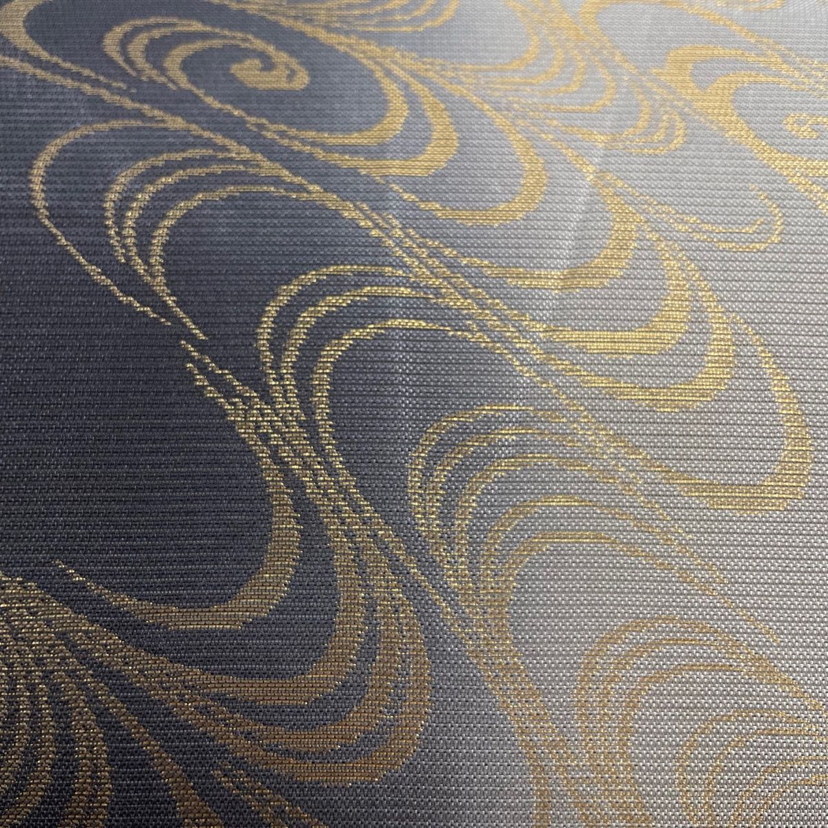 袋帯 名品 夏帯 絽 流水 箔 墨色 全通 正絹 【中古】 - メルカリ