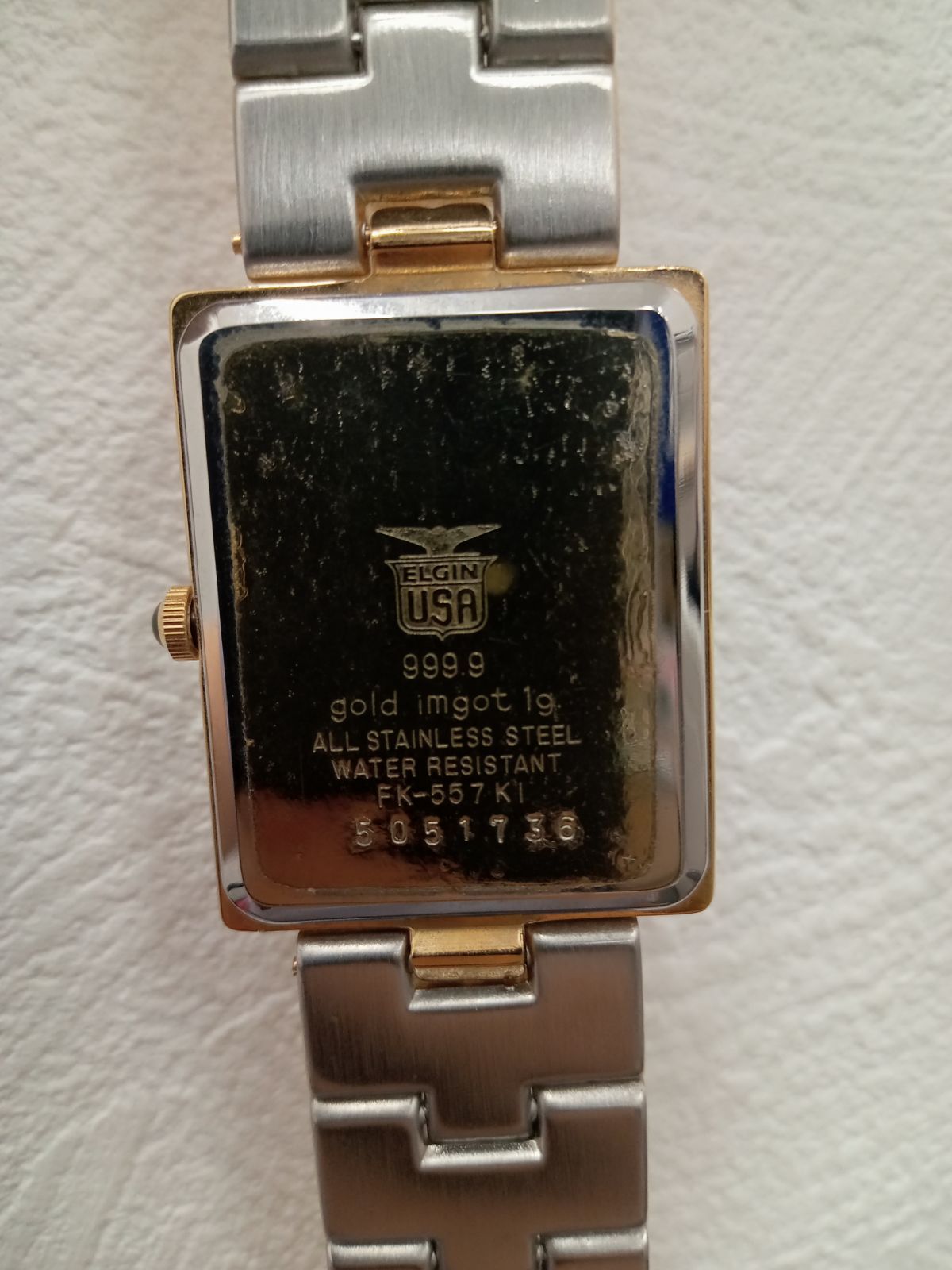 楽天市場】エルジン ELGIN インゴット 1g プレート 腕時計 FK577