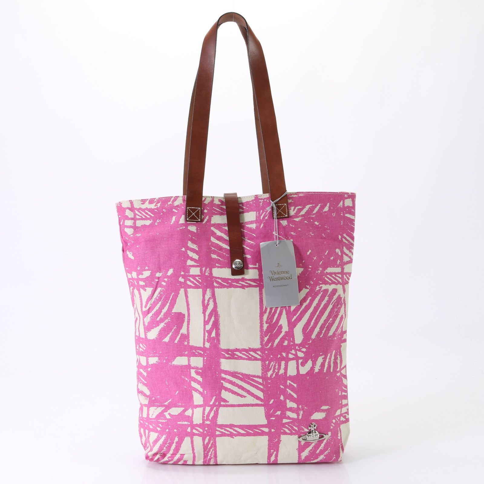 美品 ヴィヴィアンウエストウッド マリナ チェック 柄 オーヴ トート