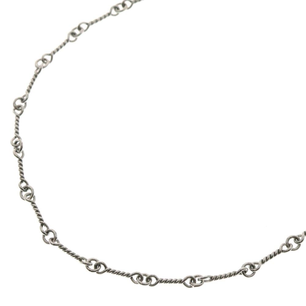 CHROME HEARTS クロムハーツ 18KWG NECKCHAIN T16 ツイストチェーンネックレス 16inch ホワイトゴールド BCA001