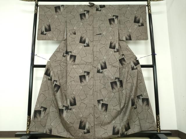 平和屋着物●本場大島紬　7マルキ　古代染色純泥染　色紙重ね　柳田剛作　証紙付き　正絹　逸品　DAAS3896ps 平和屋着物○本場大島紬 7マルキ 古代染色純泥染 色紙重ね 柳田剛作