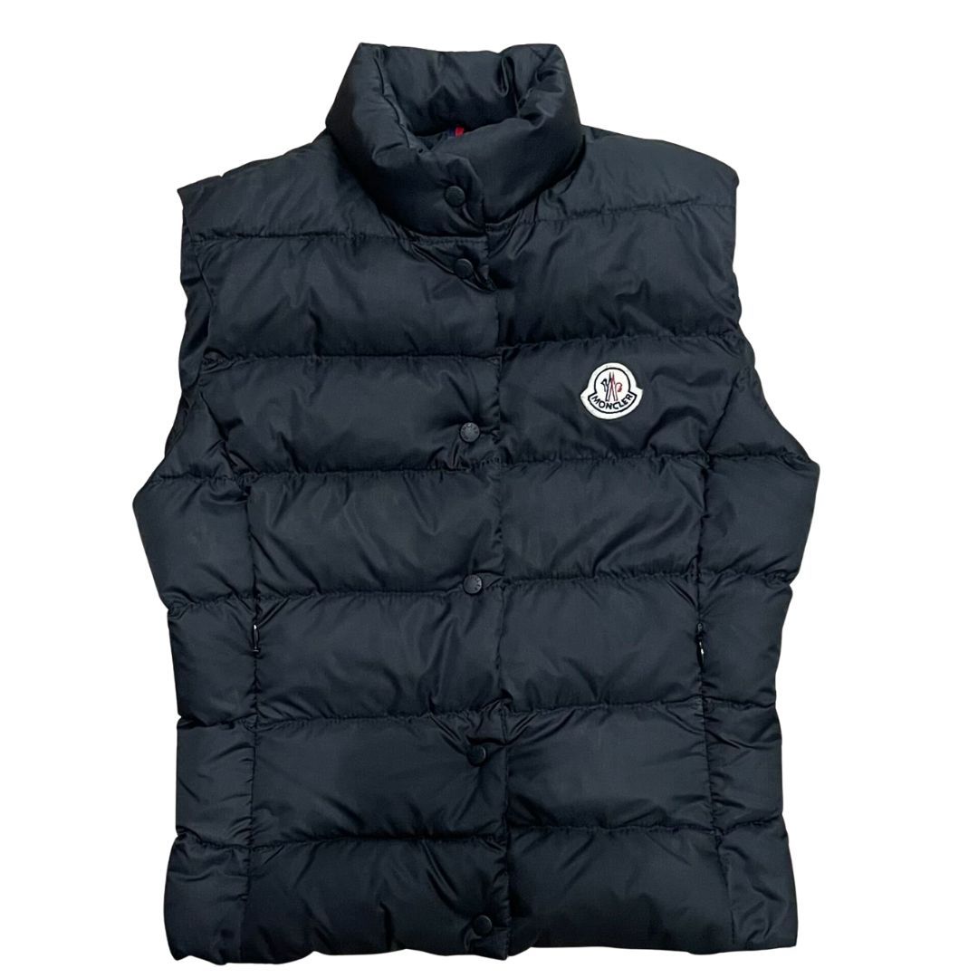 今期MONCLER ブラックキルティングベスト MONCLER/XS（00） /ブラック /レディースダウンベスト - メルカリ