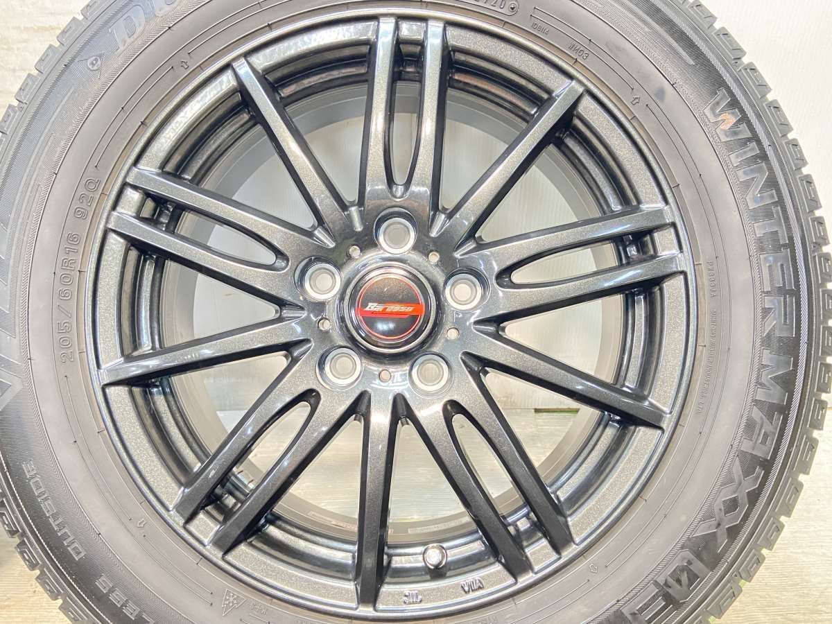 205/60R16 ダンロップ ウィンターマックス 03 Barosso 16x6.5 53 114.3-5穴 中古タイヤ スタッドレスタイヤ  ホイールセット 4本セット w16240619000 - メルカリ