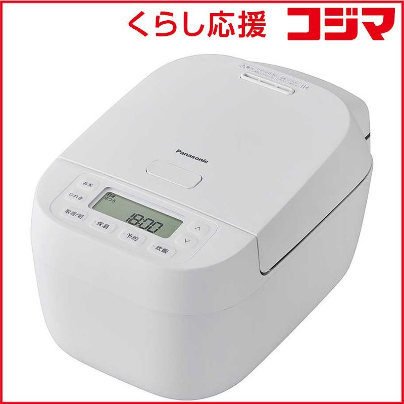 パナソニック 炊飯器 5 5合 IHジャー 備長炭釜 ホワイト SR N 210 D W