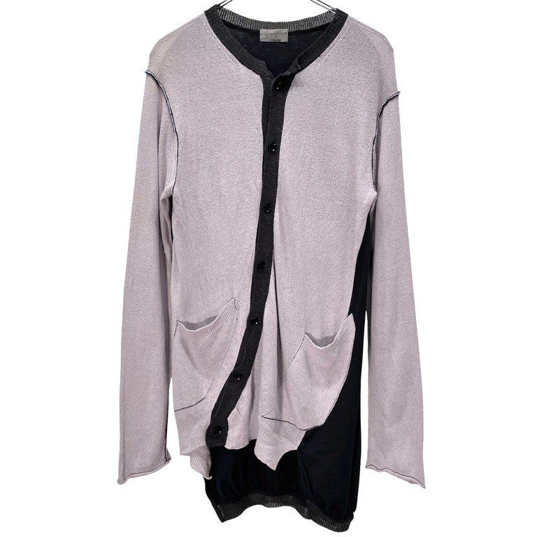 Yohji Yamamoto Pour Homme 14SS コットンリネンラミー切替ニット 