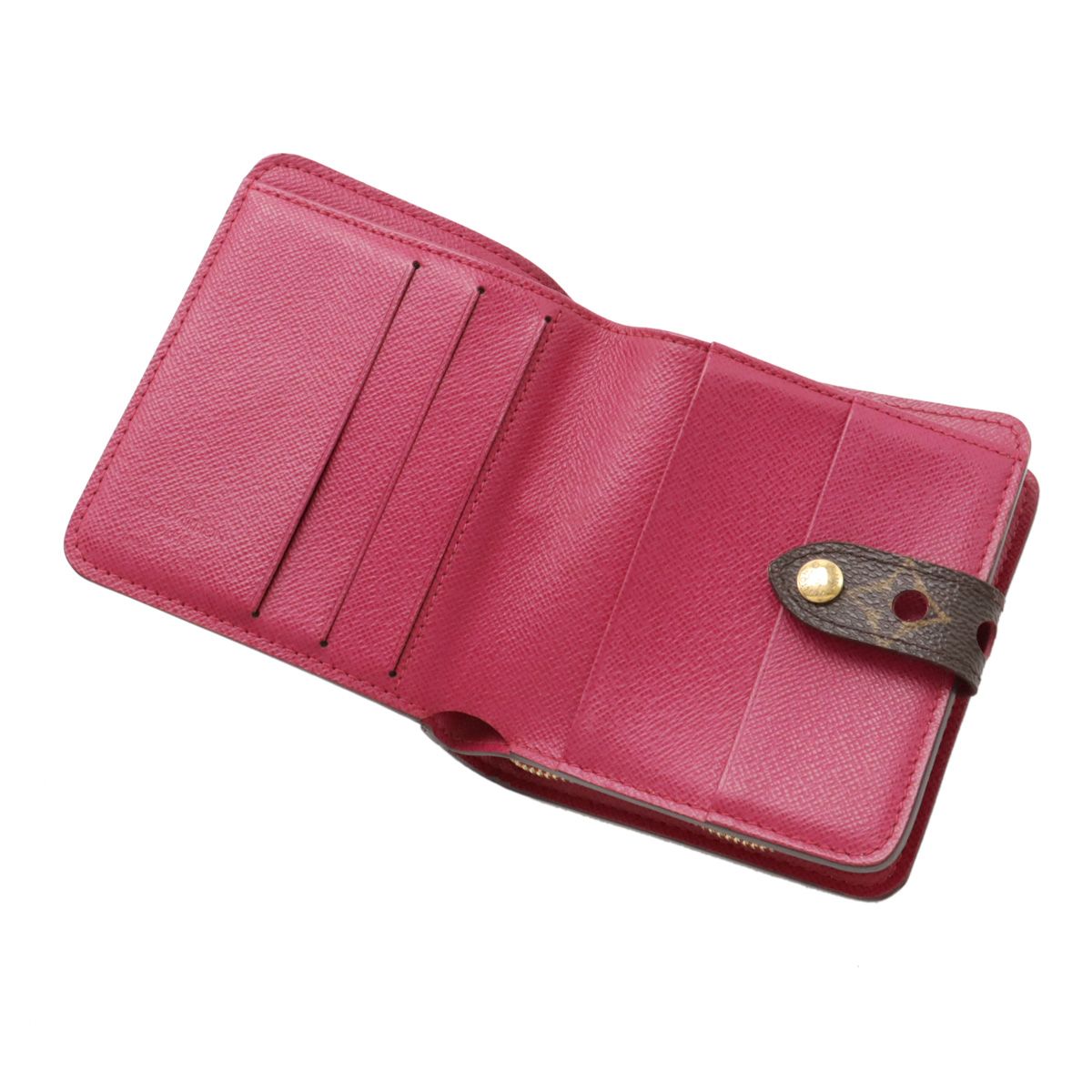 ★美品★ ルイヴィトン折り財布　フューシャ（M95188）　ピンク LOUIS VUITTON ルイ ヴィトン モノグラムペルフォ コンパクト