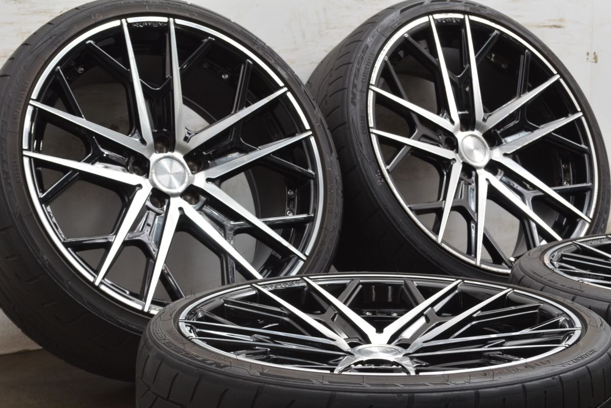 アルファード ヴェルファイア インチアップ用 ROWEN Flamme RRS001 21in 9J 35 PCD114.3 ニットー NT555 G2 245 35R21 エルグランド