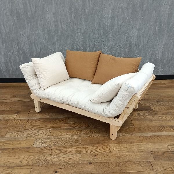 送料込・組立済】karup ソファベッド ブラウン 北欧 カーラップ3人掛け