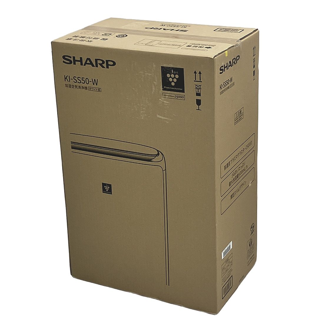 SHARP KI-SS50-W 加湿空気清浄機 新品　未使用 SHARP 加湿空気清浄機 シャープ KI-SS50-W ホワイト系 (空清23畳