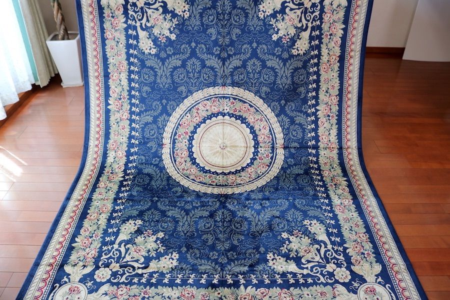 ペルシャ柄絨毯 160×230 新品未使用 ラグ カーペット ネイビー