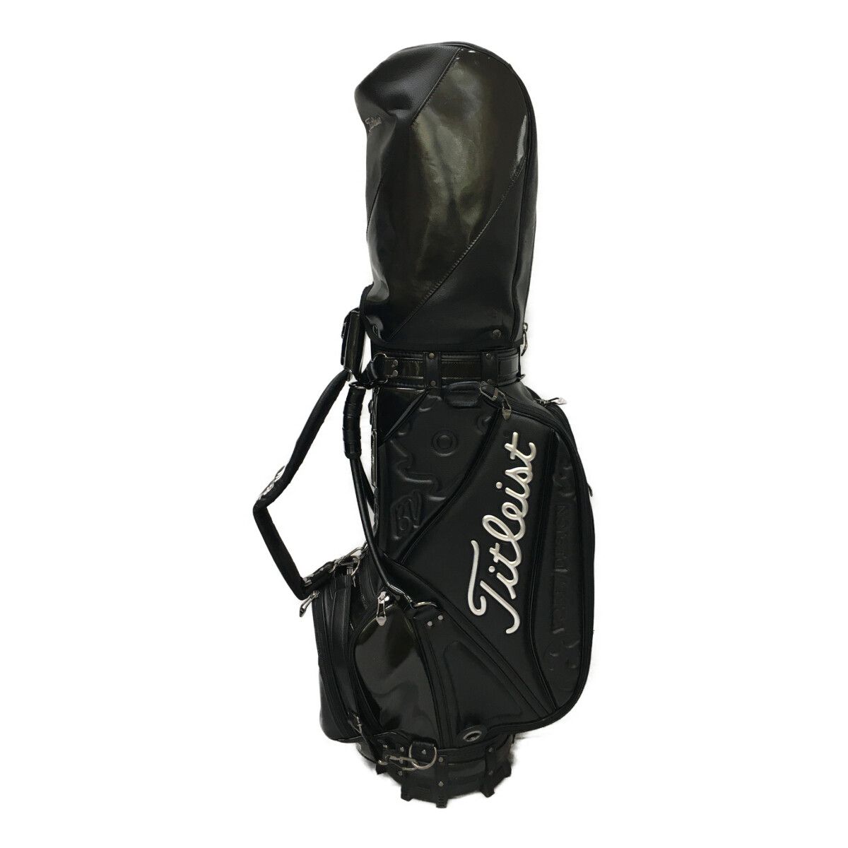 中古 タイトリスト Titleist キャディバッグ ブラック カート式 3点 