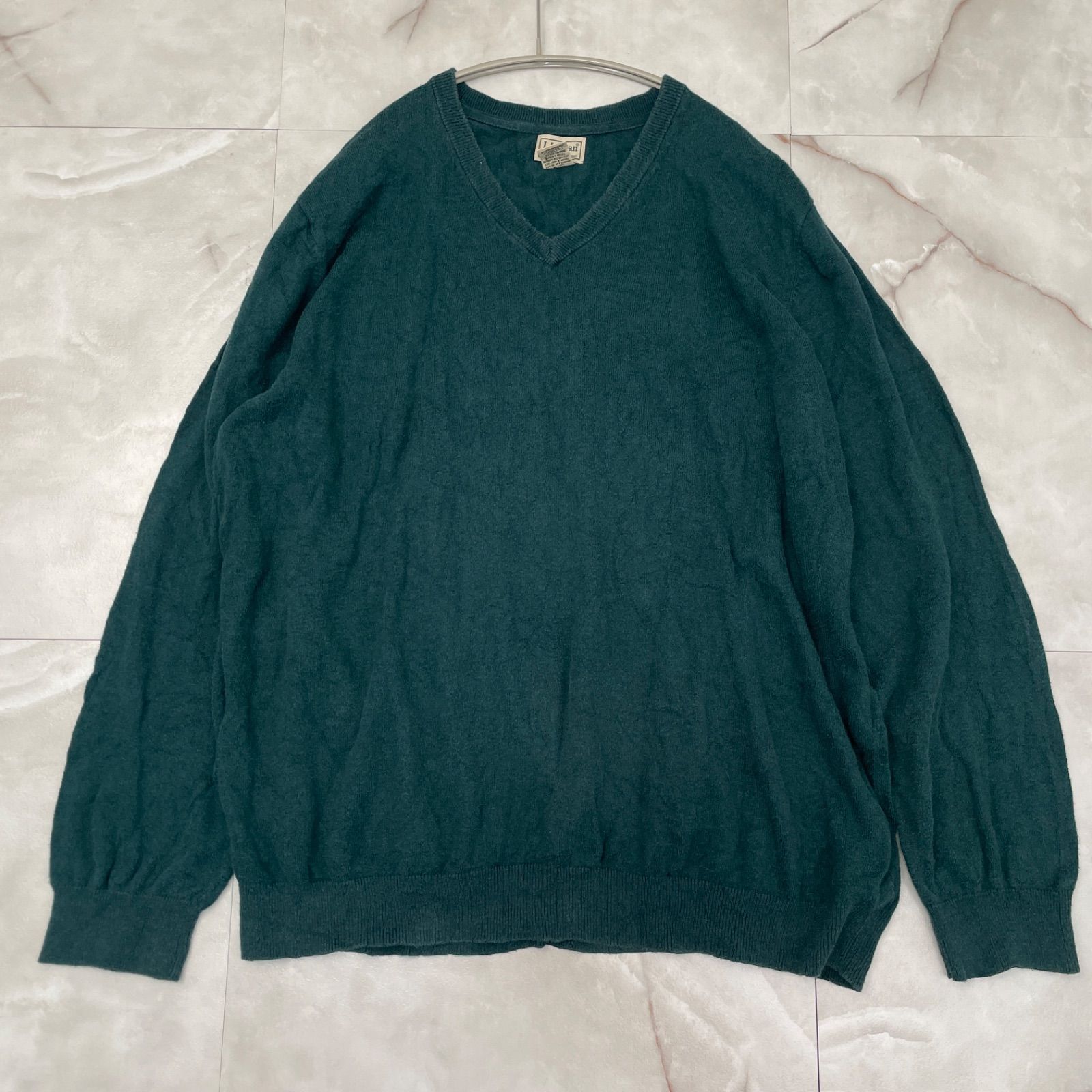 L.L.Bean エルエルビーン Vネックコットンカシミヤニットプル