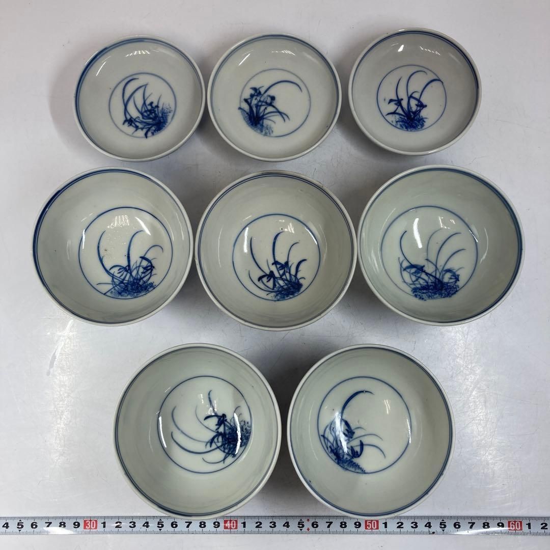 時代　京焼　極上手　蓋茶碗　5客の内3客に蓋有　東Y5-0614② 時代 京焼 極上手 蓋茶碗 5客の内3客に蓋有