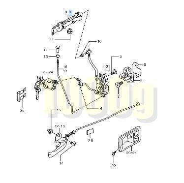 スズキ純正 超 品 ジムニー JA11 アウターハンドル 左 助手席側 JA11V JA11C 1990 3-1995 11 FFCRYSTALESIA_COM