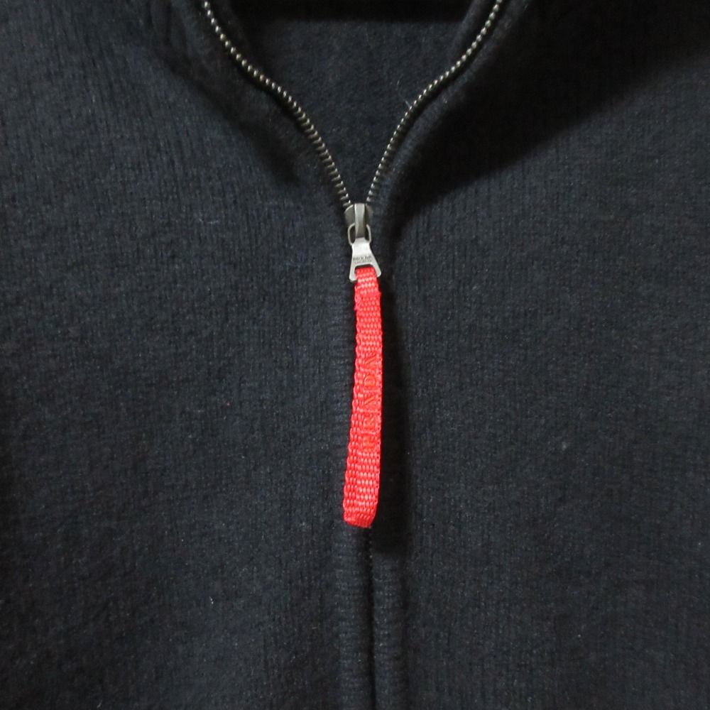 美品 PRADA SPORT プラダスポーツ ハーフジップ ハイネック レザー 