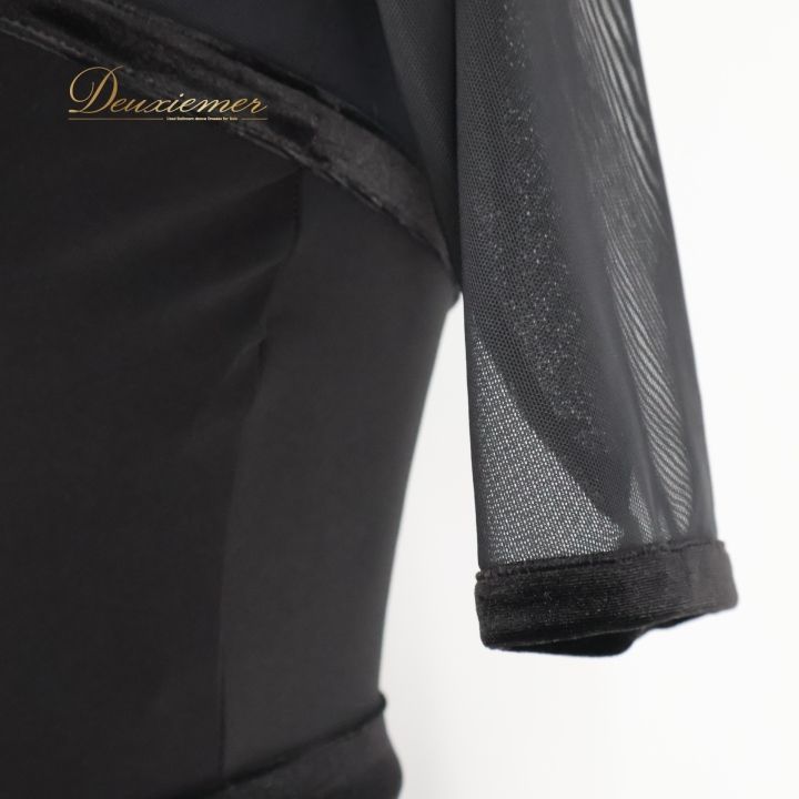 社交ダンス 衣装 ジャンティ gentil ラテン ドレス ワンピース 黒 無地 リボン かわいい パーティ 発表会 ブラック系 ベロア ミニ丈 ベロア生地 おしゃれ 小さなリボン ドレス レディース ダンスウェア ストレッチ フォーマル コスチューム LLC-HASEGAWATOSO_COM