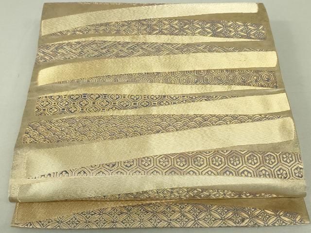 平和屋着物○西陣の名門 加納幸謹製 六通柄袋帯 吉祥文 金糸 引箔 正絹  