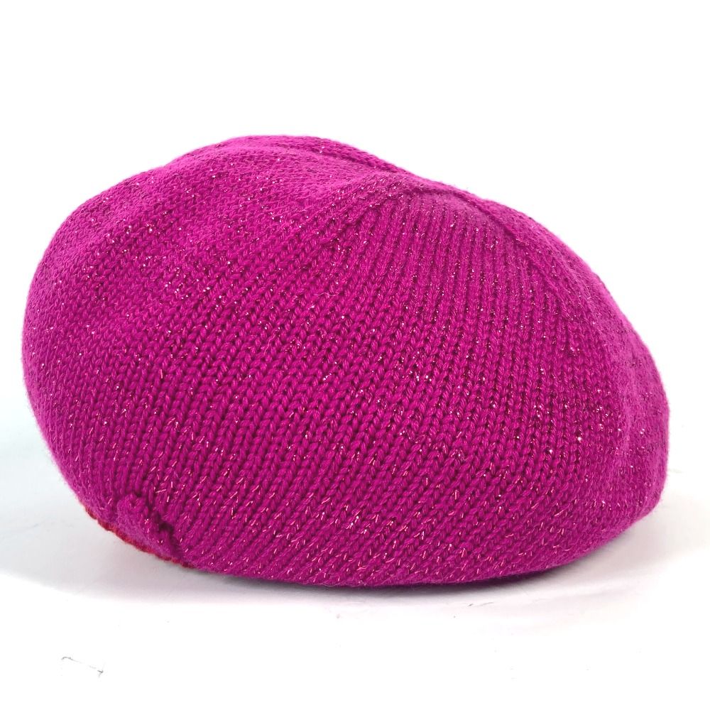 MIUMIU ミュウミュウ ベレー帽 ラメ バイカラー ポリエステル - メルカリ