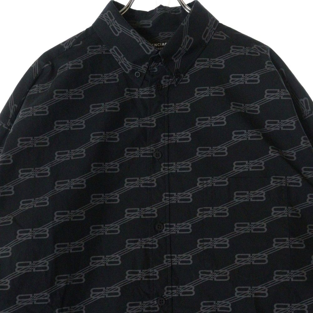 BALENCIAGA (バレンシアガ) BB ALL OVER LOGO LARGE SHIRTS 662983  