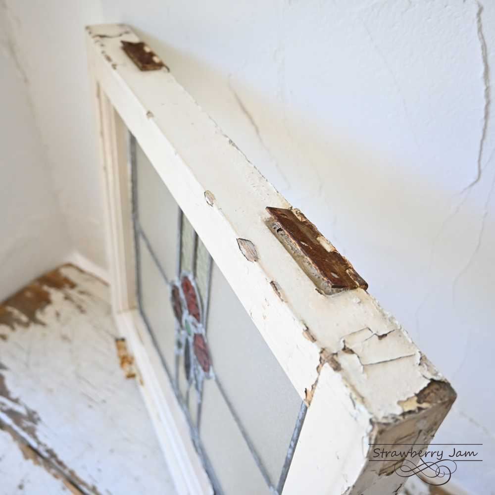 L3506-95-1 英国アンティーク ステンドグラス 窓枠 建材 小屋 DIY