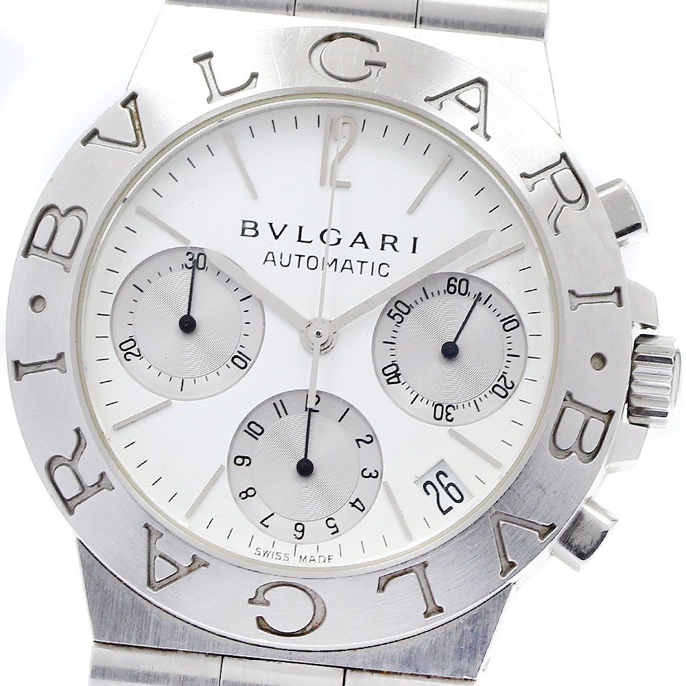 ブルガリ BVLGARI CH35S ディアゴノ スポーツ デイト クロノグラフ 自動巻き メンズ_904936