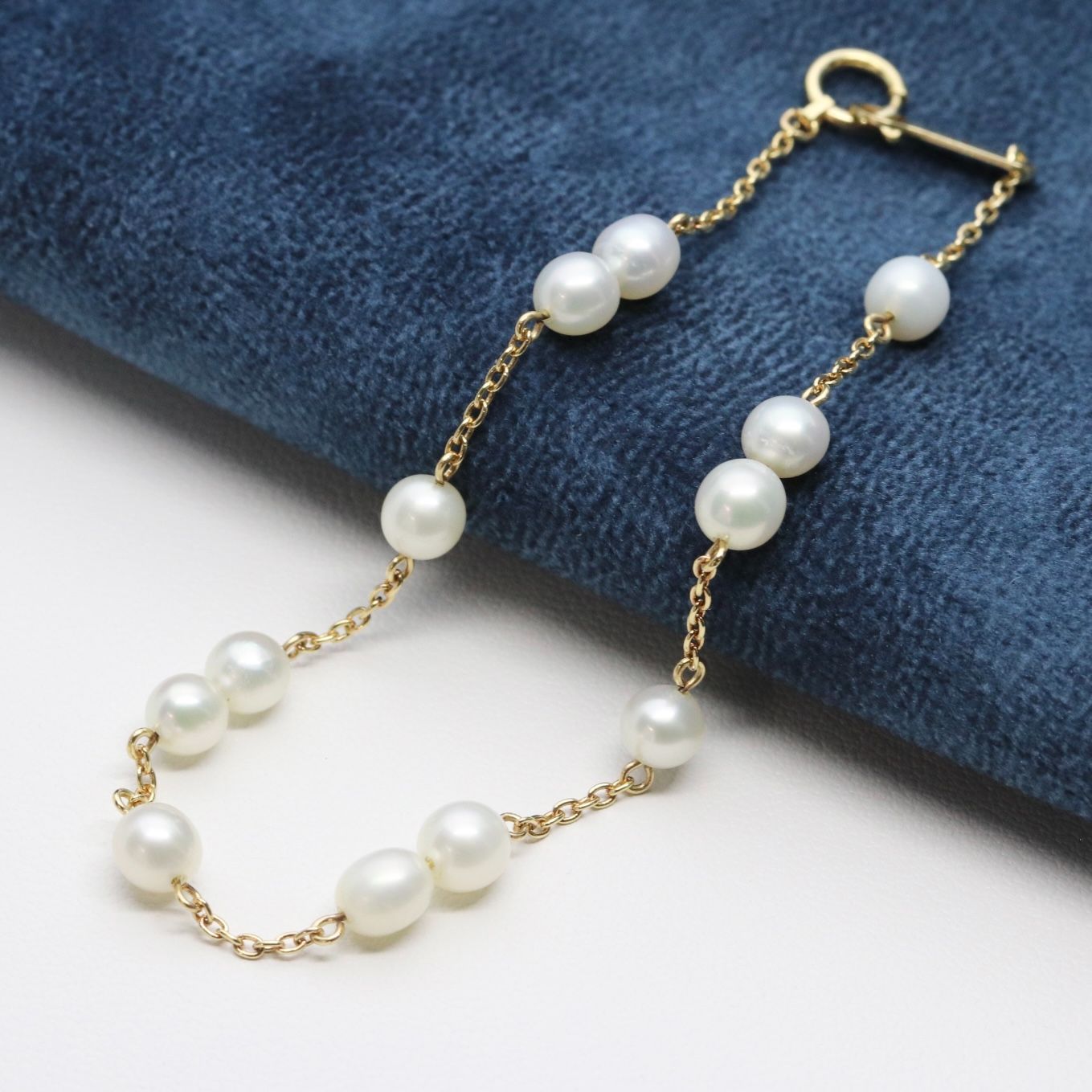 タサキ K18 ベビーパール ステーション ブレスレット TASAKI タサキ K18ベビーパールブレスレット 3.2g : 鴫原質店