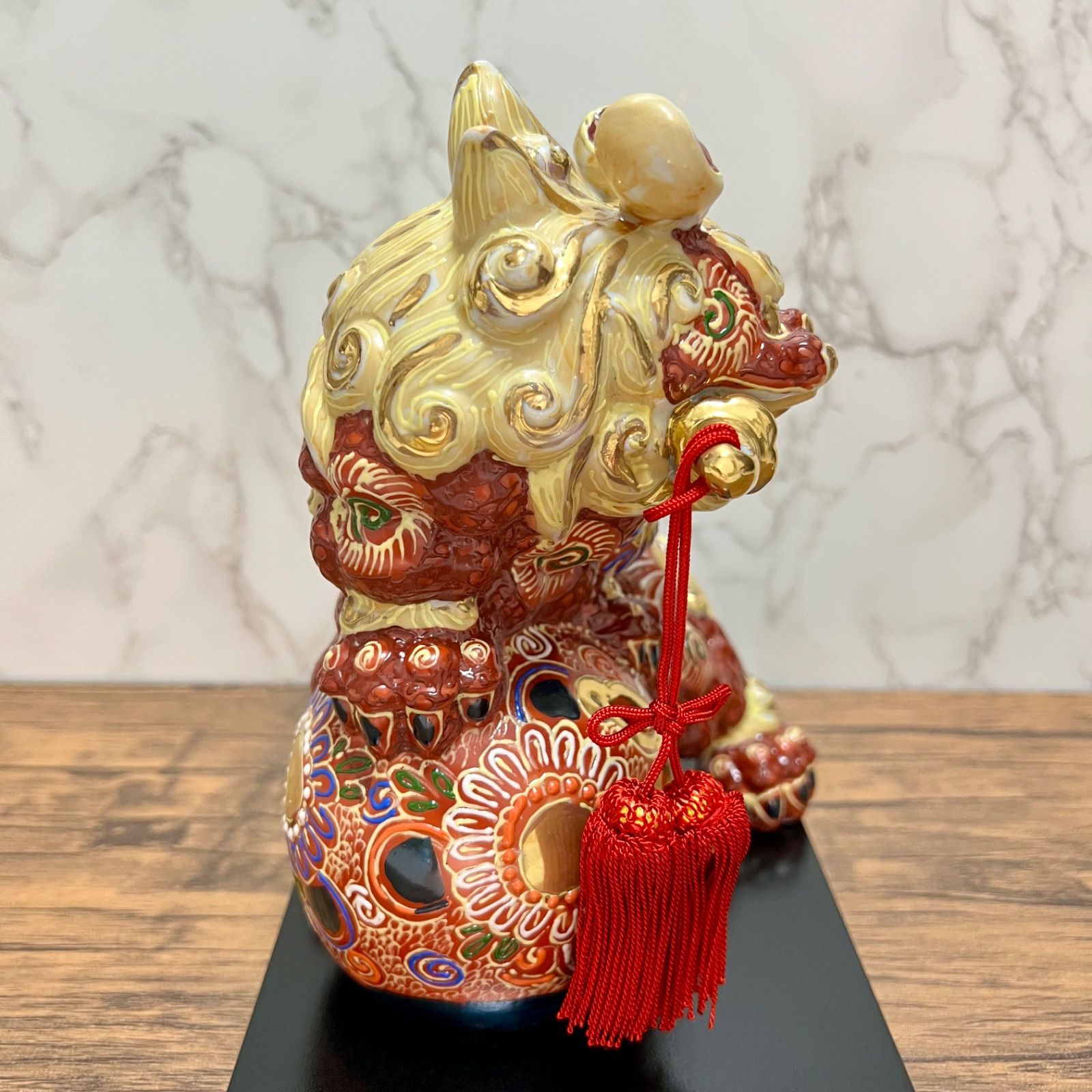 【九谷焼】6号 剣獅子 盛 魔除け 財運 縁起置物 九谷焼】6号 剣獅子 盛 魔除け 財運 縁起置物 - メルカリ